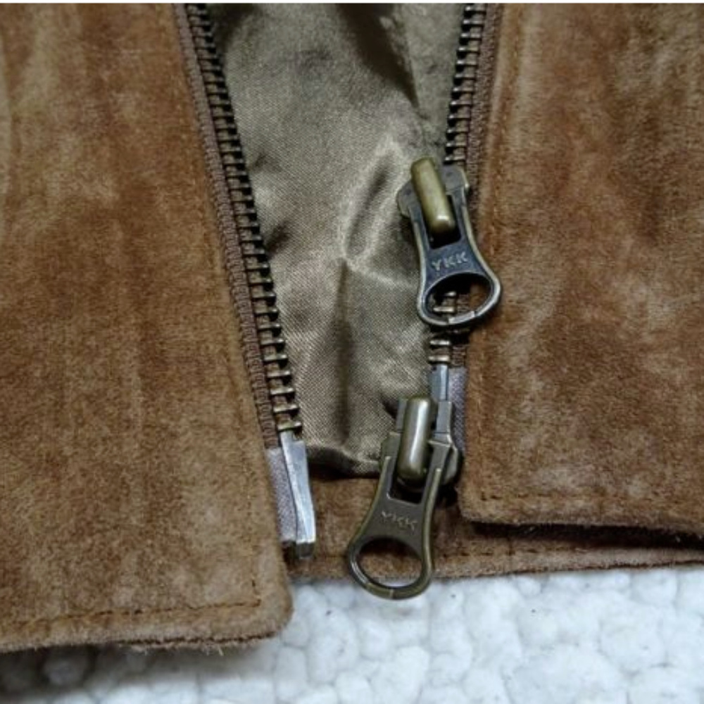 ISABELLA BIRD Genuine Leather Patchwork Lined Hooded Jacket - Picture 7 of 7